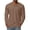 Brown, variant on GrmtClth Mens Long Sleeve Shirts Casual V-Neck Breathable Top Solid Color Soft T-Shirts Slim Fit Clothing Black 3XL