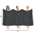 thumbnail image 6 of RIVERSIDE 2 Pack Luxury Bath Sheets 35×70 Soft Quick Dry Extra Large Cotton Towels 600 GSM Hotel Quality Spa - Gray, 6 of 8