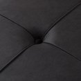 thumbnail image 3 of Tabouret Ottoman Rond en Velours Surélevé avec Base Dorée en Épingle à Cheveux, Noir, Moyen, 3 of 7