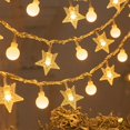 thumbnail image 3 of Cadena de luces LED con forma de copo de nieve, decoración navideña para el hogar, adornos navideños 2024, regalos navideños de Navidad, Año Nuevo 2025, 3 of 5