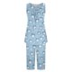 thumbnail image 3 of Conjunto de Ropa de Salón para Mujer Cuello Redondo Blusa sin Mangas Sólida Y Pantalones Cortos de Cintura Elástica Pantalones, Pantalones Cortos de Verano para Mujeres, 3 of 6