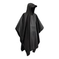 thumbnail image 1 of Poncho de lluvia Sharpla con capucha para adultos Negro, 1 of 6