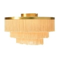 thumbnail image 3 of Creative Co-Op 13.75" Round Flush Mount Fringe Light Fixture, 3 of 6