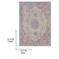 thumbnail image 4 of Livabliss Area Rugs for Living Room, 4x6 Antioch Traditional Purple Rug, Bedroom Dining Room Home Decor Stain Resistant Carpet (3'11" x 5'11"), 4 of 8