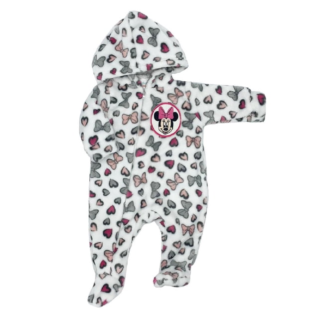 Mameluco con Gorro Tela Estampada Disney Minnie Mouse Corazones Disney Mameluco2334