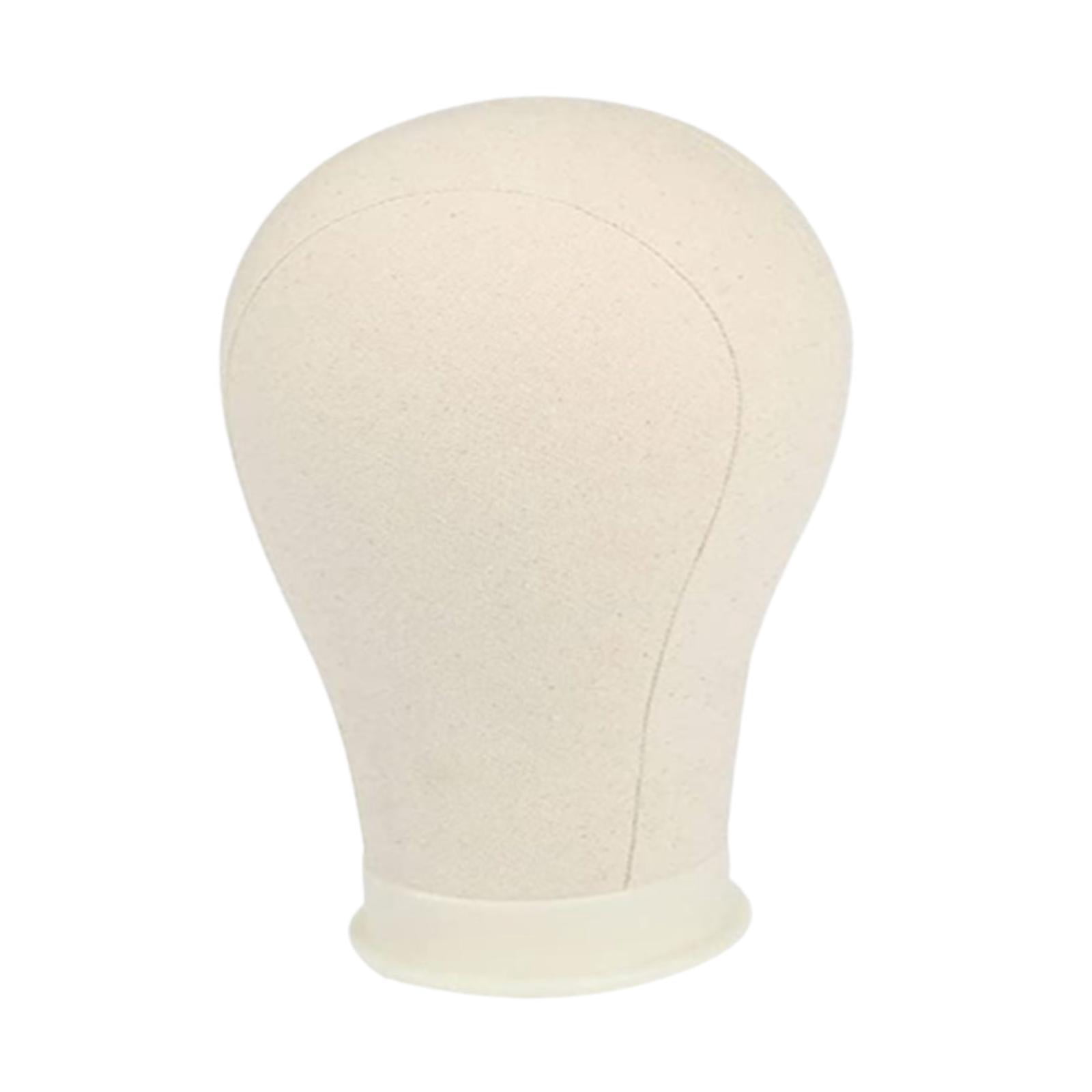 Gazechimp Canvas Block Head Canvas Mannequin Head for Hats Making Styling Beauty Salon 22in