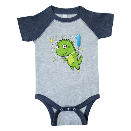 

Inktastic Dinosaur Astronaut 1st Gift Baby Boy or Baby Girl Bodysuit