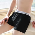 thumbnail image 1 of Pantalones De Flecha Bóxer De Algodón Puro Para Hombres Cintura Media Para Adultos De Gran Tamaño Cómodo Calzoncillos Simples, 1 of 4