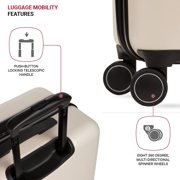 SwissGear 8020 Eclipse Hardside أمتعة قابلة للتوسيع مع عجلات دوارة ، كريم ، فحص كبير 27 بوصة