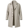 thumbnail image 5 of NOLVAREN Men's Long Trench Coat, Water-Repellent Button Front Jacket with Peak Lapel, Lining and Exterior Pockets for Casual and Work Wear S - 3XL, 5 of 8