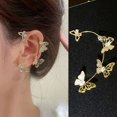 thumbnail image 2 of Uds. Pendientes de Clip de oreja de mariposa de circón brillante para mujeres y niñas, pendientes sin Piercing para la oreja, gancho para la oreja, fiesta, regalo de joyería de boda Gao Jinjia LED, 2 of 2