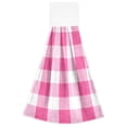 thumbnail image 7 of Dailycode Kitchen Wash Cloths with Hanging Loops Absorbent Absorbent Quick Drying Hand Towels, 2 Pack, Pink Gingham, 7 of 7