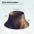 thumbnail image 3 of Fotbe Purple Flower Lazy Cat Sombrero Tipo Pescador con Estampado – Sombrero de Sol de Algodón de Moda para Playa, Golf, Pesca, 3 of 6