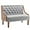 Grey, variant on Yongqiang Upholstered Settee Bench Small Loveseat Sofa Rattan Dining Bench with Back Banquette Seating for Kitchen Dining Room Living Room Button Tufted Mini Couch Grey