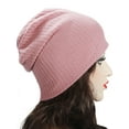 thumbnail image 3 of DLAPL Slouchy Beanie Hat for Men and Women Lightweight Soft Skull Cap Chemo Headwear (Solid Pink), 3 of 5