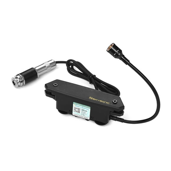 SKYSONIC T-902 Acoustic Guitar Active Soundhole Pickup Magnetic + Microphone Dual Pickup Systems with Controls for Classic Folk Guitars