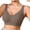 🔥 Brown, variant on No Underwire Comfortable Sostenes Para Mujer Sin Varillas Adjustable Wide-Strap Wireless Comfort Bra Solid Color Chest Cushion Removable Pads Seamless Breathable Stretch Fabric Anti-Slip