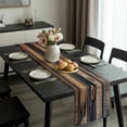 thumbnail image 2 of Black Brown Board Table Runner 72 Inches Long, Vintage Chic Shabby Wooden Grain Kitchen Coffee Dining Table Decoration for Home Party Birthday Wedding Home Decor 14x72 Inches, 2 of 8