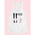thumbnail image 3 of Pink Heels Design  Tank Women -Image by Shutterstock, Female Large, 3 of 4