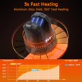 thumbnail image 2 of 360° Heat Rechargeable Hand Warmers - 2 Pack; 6000mAh Electric Hand Warmer; 3 Levels of Heat, 2 of 7