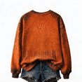 thumbnail image 4 of Sweatshirts for Women Vintage Washed Salem Broom Witch Theme Printed Crew Neck Long Sleeve Pullover Relaxed Casual Fall Halloween Top Saffron S, 4 of 4