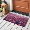 thumbnail image 5 of Spring Red Flowers Area&nbsp;Rug 2x3ft Pastoral Oil Painting Texture Non-Slip&nbsp;Washable Square&nbsp;Rugs Soft Felt Indoor Floor Mat for Bedroom Kitchen Living Room Bathroom, 5 of 9