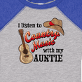 thumbnail image 4 of Inktastic I Listen to Country Music with My Auntie Guitar and Hat Boys or Girls Baby Bodysuit, 4 of 5