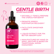 Mountain Meadow Herbs Gentle Birth for Birth Prep/Labor Prep, Fast Acting Liquid Herbal Extract for Childbirth Support w/o Blue Cohosh- 4oz