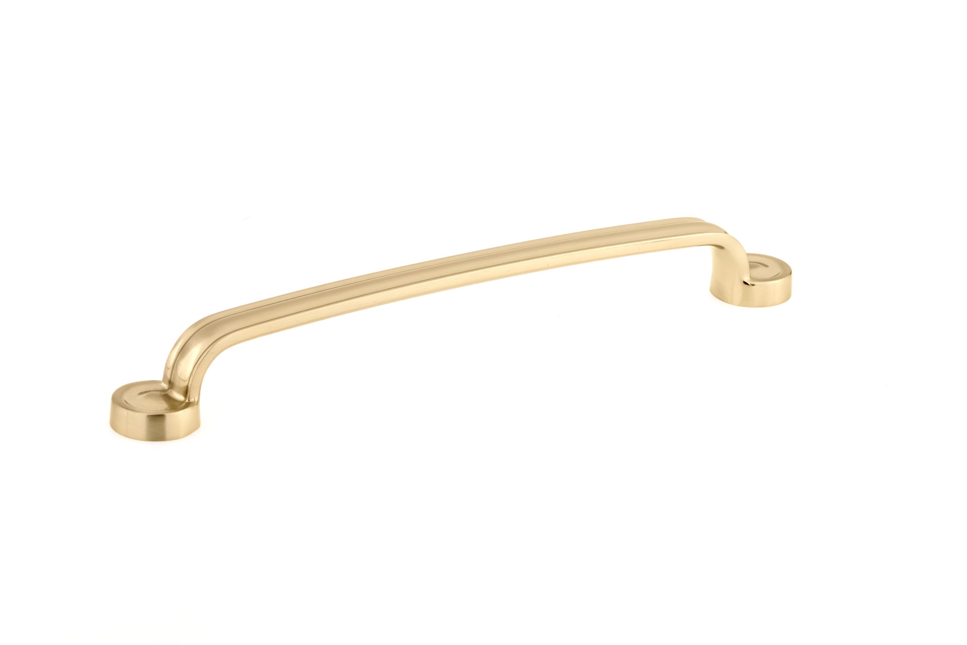 5-Pack Traditional Style 7-9/16" (192mm) Center To Center, Overall Length 9-7/32" (234mm) Satin Brass Kitchen Cabinet Handle Pull