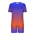 thumbnail image 4 of Handshe Men's Summer Gradient Print Short - Sleeved & Shorts Sports Set, 4 of 5