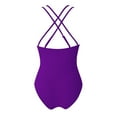 thumbnail image 6 of MSJUHEG Bathing Suit Monokini,Push Up Swimsuits for Women,Womens One Piece Swimsuits,Ribbed One Piece Swimsuits for Women,High Waisted Bathing Suit,Strapless Swimsuits for Women,Tie Side Purple L, 6 of 8