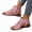 Pink, variant on Women's Open Toe Ankle Booties Sandals with Side Zipper & Buckle Strap, Suede-Like Finish, Low Wedge Sole, Casual Summer Footwear (Available in Pink, Beige, Black)