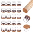 thumbnail image 1 of Uxcell 32-Pack Protectores de Piso para Patas de Silla, Copas de Silicona de 0.94-1.14 Pulgadas, Almohadillas de Muebles de Fieltro, Cubiertas para Patas de Silla [Blanco Transparente], 1 of 7