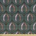 thumbnail image 1 of Abstract Sofa Upholstery Fabric by the Yard, Art-Deco Inspired Demonstration of Vertical Round Shapes Motifs, Decorative Fabric for DIY and Home Accents, Dark Teal and Multicolor by Ambesonne, 1 of 5