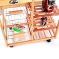 thumbnail image 2 of Wulawindy Kitchen & Dining Room Cart 2-Drawer Removable Storage Rack with Rolling Wheels Wood Color, 2 of 7