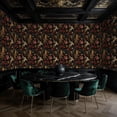 thumbnail image 3 of Peel and Stick Wallpaper Vintage Floral Winged Pomegranates Red Flowers Wall Mural 17.7in x 9.8ft Waterproof Self Adhesive Wall Paper Contact Paper for Bedroom Walls Cabinet Locker, 3 of 8