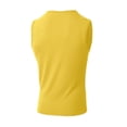 thumbnail image 4 of Fnnxeal Mens Yellow T-Shirt - Casual Short Sleeve Tee, Soft Cotton Blend, Regular Fit for Everyday Wear,Size M, 4 of 7
