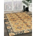 thumbnail image 2 of Ahgly Company Indoor Square Abstract Chrome Gold Yellow Abstract Area Rugs, 7' Square, 2 of 6