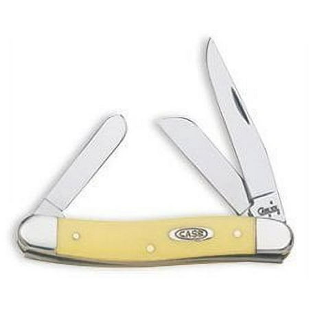 Case Medium Yellow CV Stockman with Sheepfoot Blade Pocket Knife
