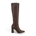 thumbnail image 2 of Franco Sarto Women's L-Katherine Pointed Toe Knee High Boots Dark Brown Wide Calf 9M, 2 of 5