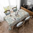 thumbnail image 3 of Autumn Green Blue Leaves Rectangle Tablecloths 54x79,Fall Farmhouse Botanical Plant Table Cloth Table Cover Indoor/Outdoor Tabletop Decor for Wedding Holiday Party Dinner Baby Shower, 3 of 7