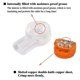 thumbnail image 3 of Conectores de Cable de 200 Uds a UY2, terminales impermeables de conector de empalme rápido con botón transparente naranja,, 3 of 5