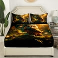 thumbnail image 4 of Erosebridal Owl Sheets Queen Cartoon Bird Safari Animal Bed Sheets Set Wild forest Woodland Animal Print Sheet Set Soft Microfiber Bed Set 4Pcs Queen - Fitted Sheet Top Sheet 2 Pillowcases, 4 of 5