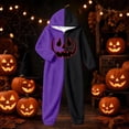 thumbnail image 5 of Halloween Onesie Adult Pumpkin Hooded Pajamas for Women Men, Flannel Long Sleeve Loose Fit Jumpsuit, Warm Casual Loungewear for Fall Winter Home Wear, 5 of 6