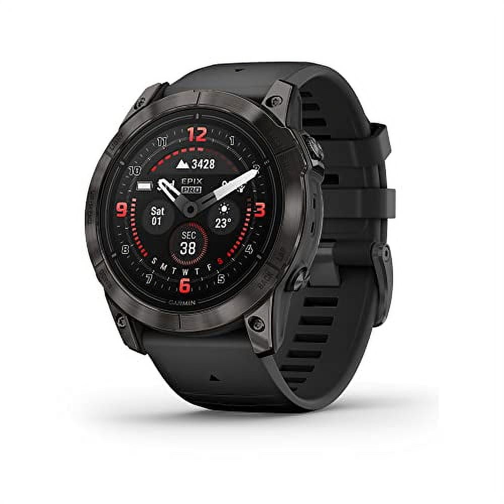 Garmin epix Pro (Gen 2) Sapphire Edition, 51mm, High Performance Smartwatch, Advanced Training Technology, Built-in Flashlight, Black
