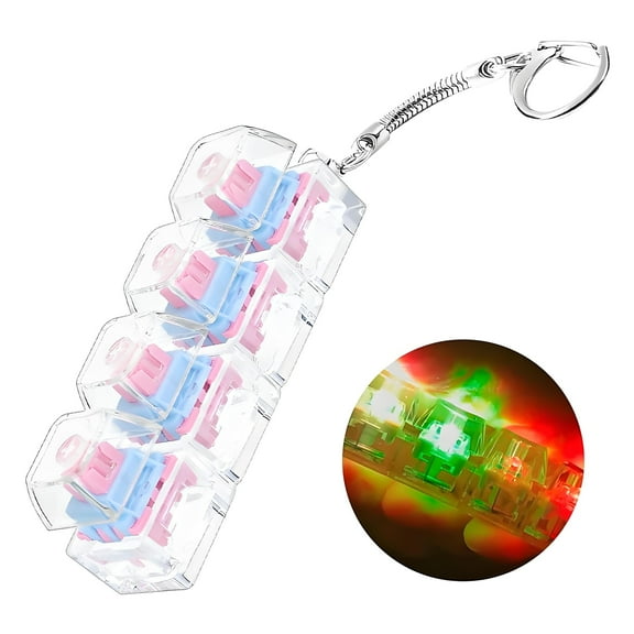 CYFW Keyboard Clicker Fidget Four-Key With Keyboard Fidget Clicker Keychain Fidget,BluePink