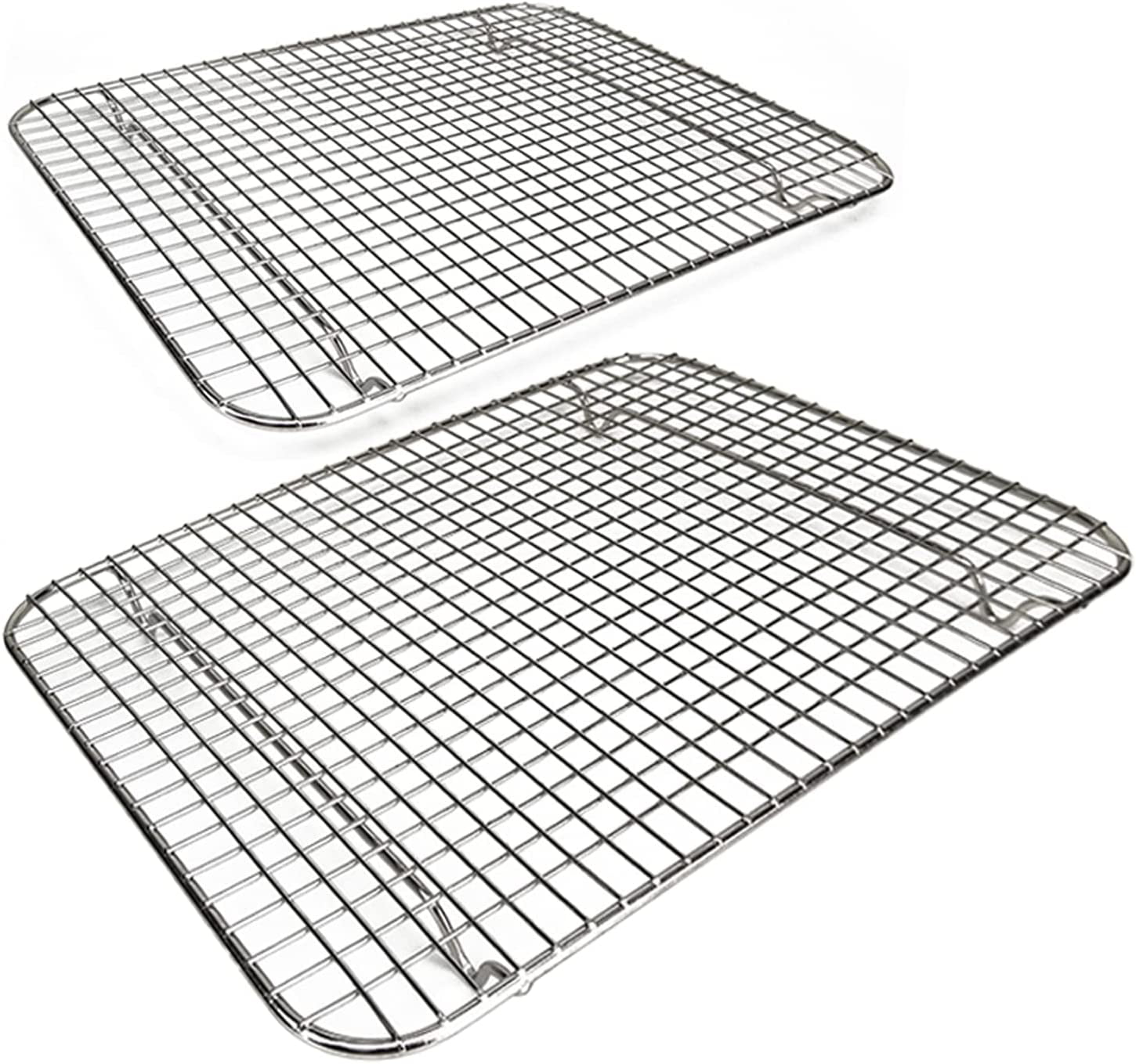 ROTTAY Quarter Baking Sheet Pan with Wire Rack Set [2 Pans + 2 Racks],  Stainless