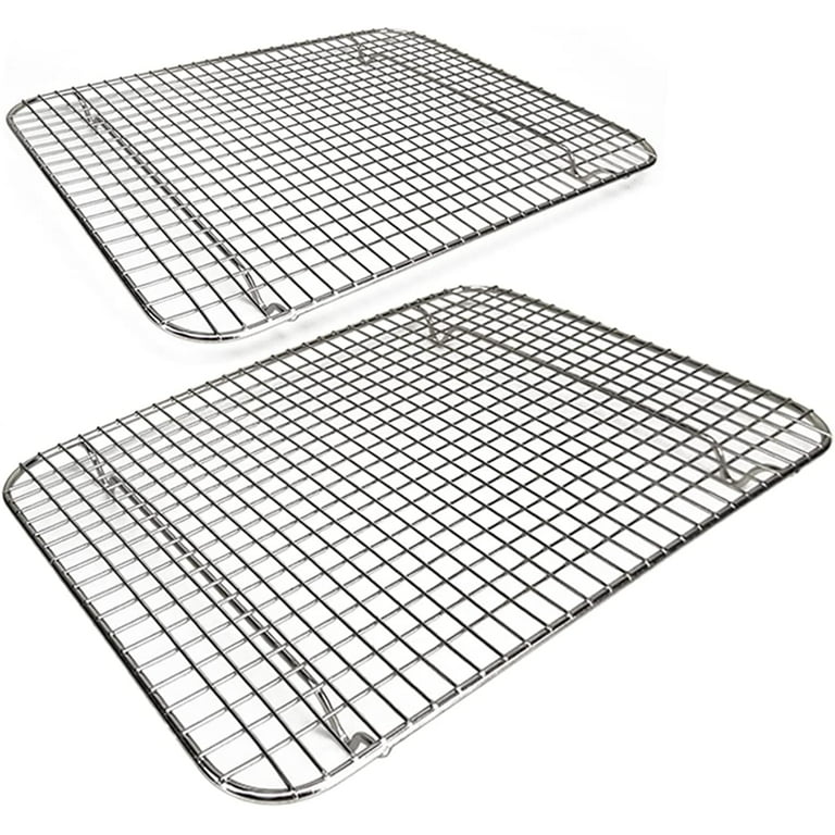 TRIANU 2 Pack Cooling Rack for Baking Stainless Steel Heavy Duty Wire Rack  Baking Rack, 11.8 x 9 Cooling Racks for Cooking, Fits Quarter Sheet Pan