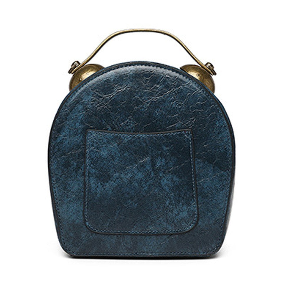 Jiibva Vintage Women's Handbag Clock Watch Bag Fashionable Small Round Bag Fun Fresh Style Crossbody Bag