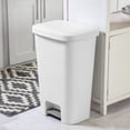 thumbnail image 2 of Sterilite 45L Step-On Wastebasket-White, 2 of 8